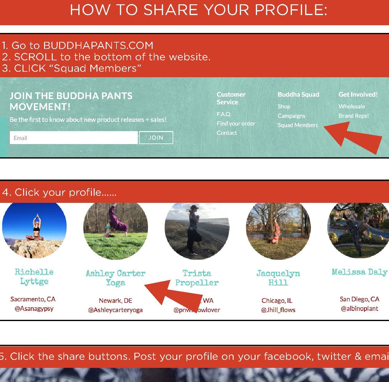 1. Share your profile! | Buddha Pants®