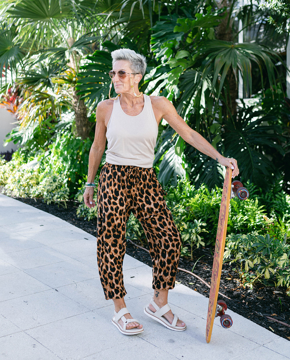 Plus size leopard yoga pants#color_leopard