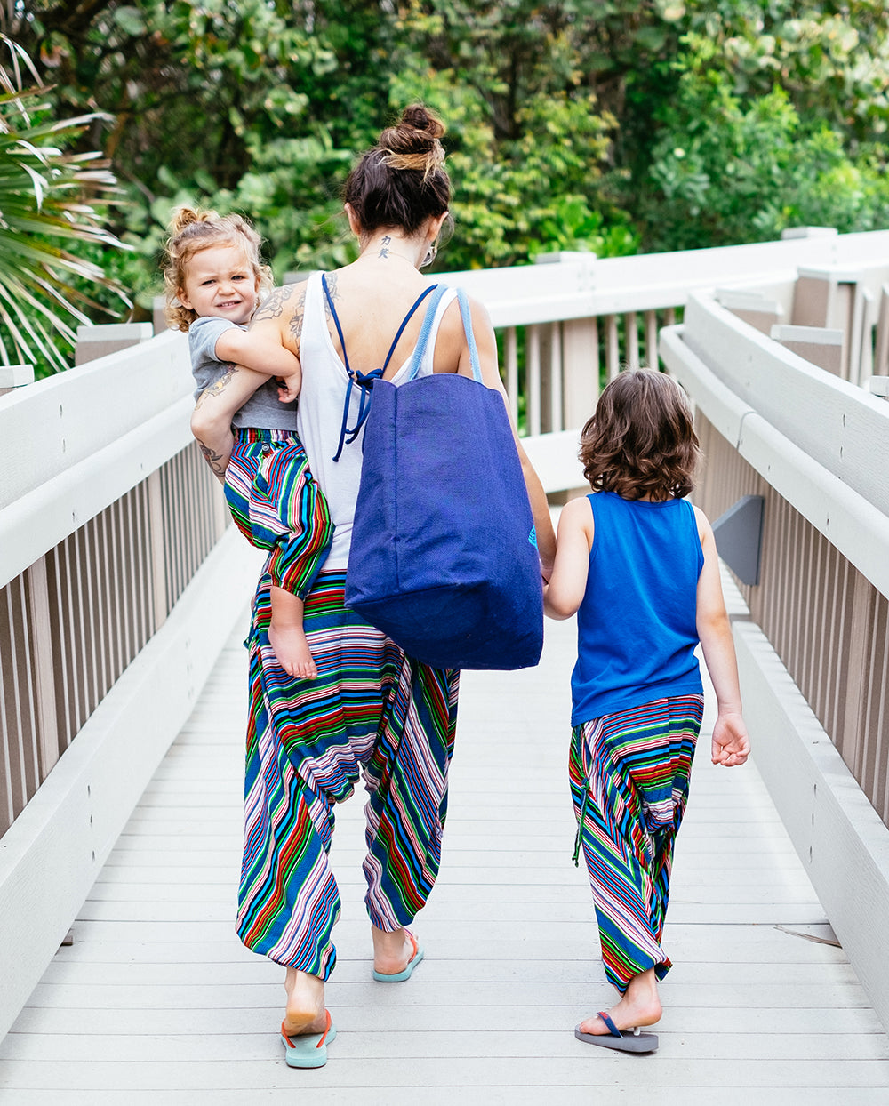 kids pants #color_blue stripes