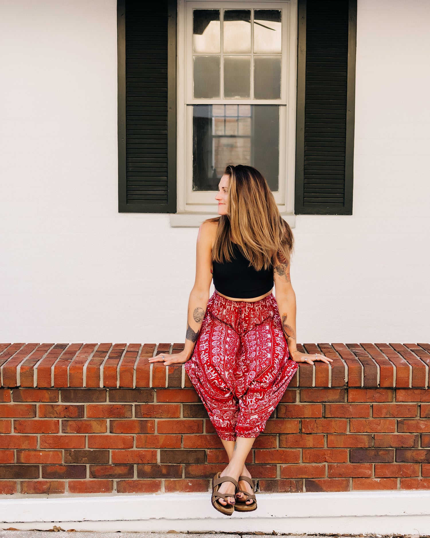 elephant pants #color_red lotus