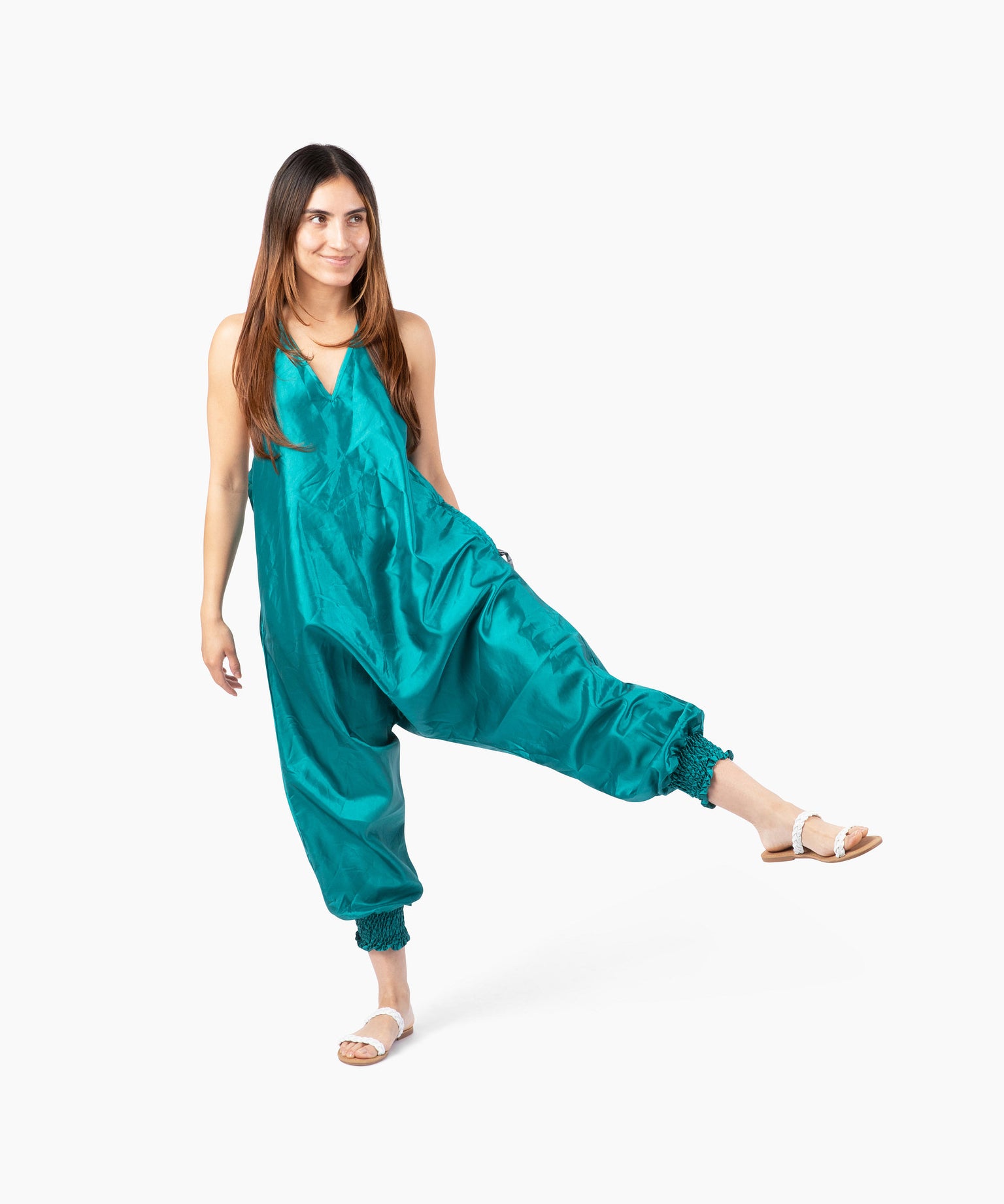 #color_teal metallic romper