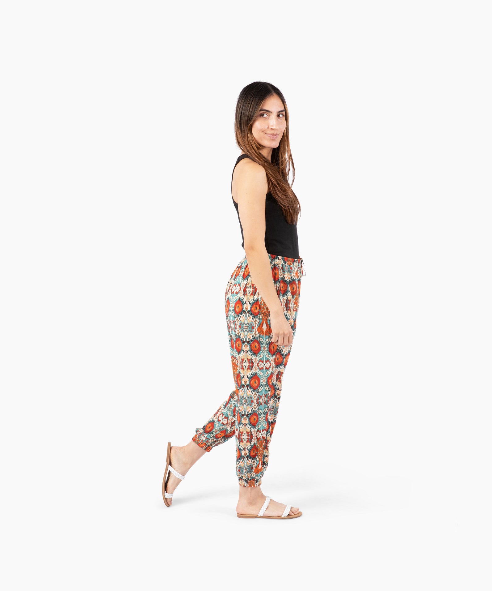 Miami Print Jogger Harem Pant