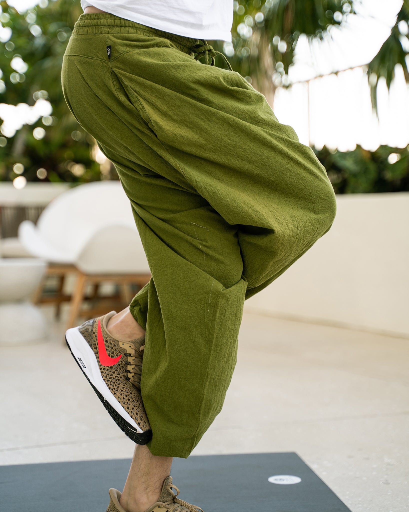 harem yoga pants#color_green