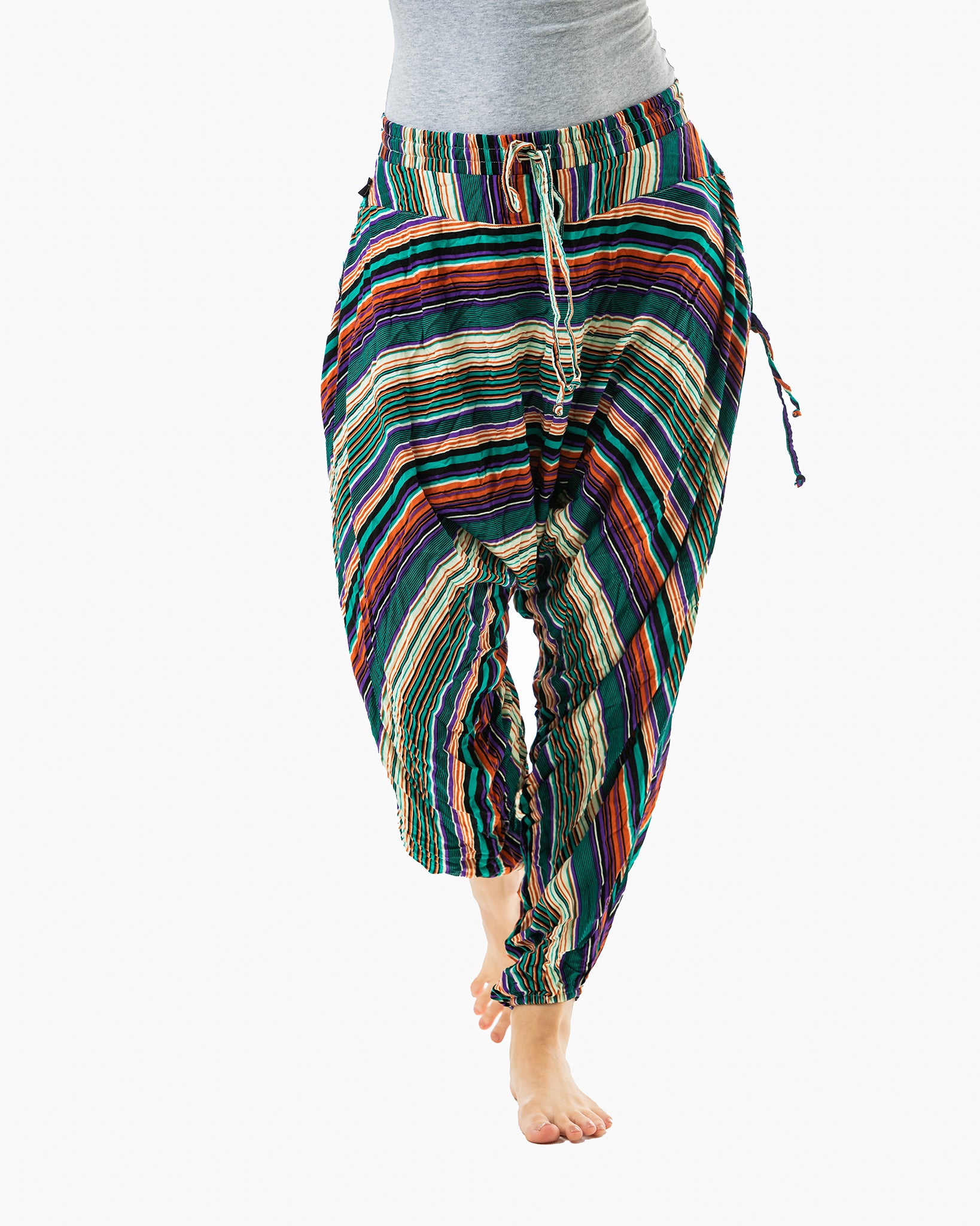 yoga pants#color_green stripes