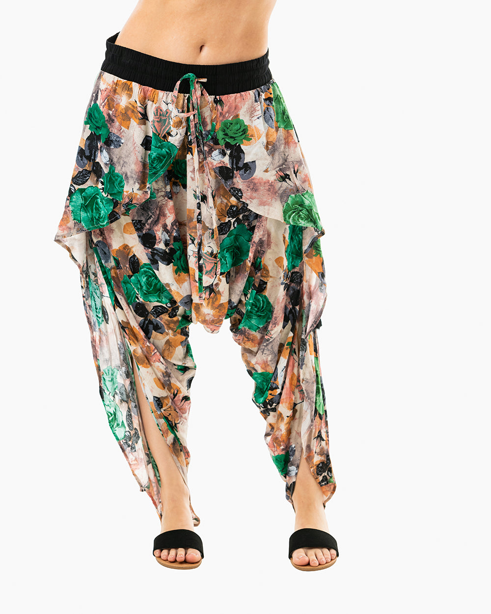 yoga pant with slits#color_green kira
