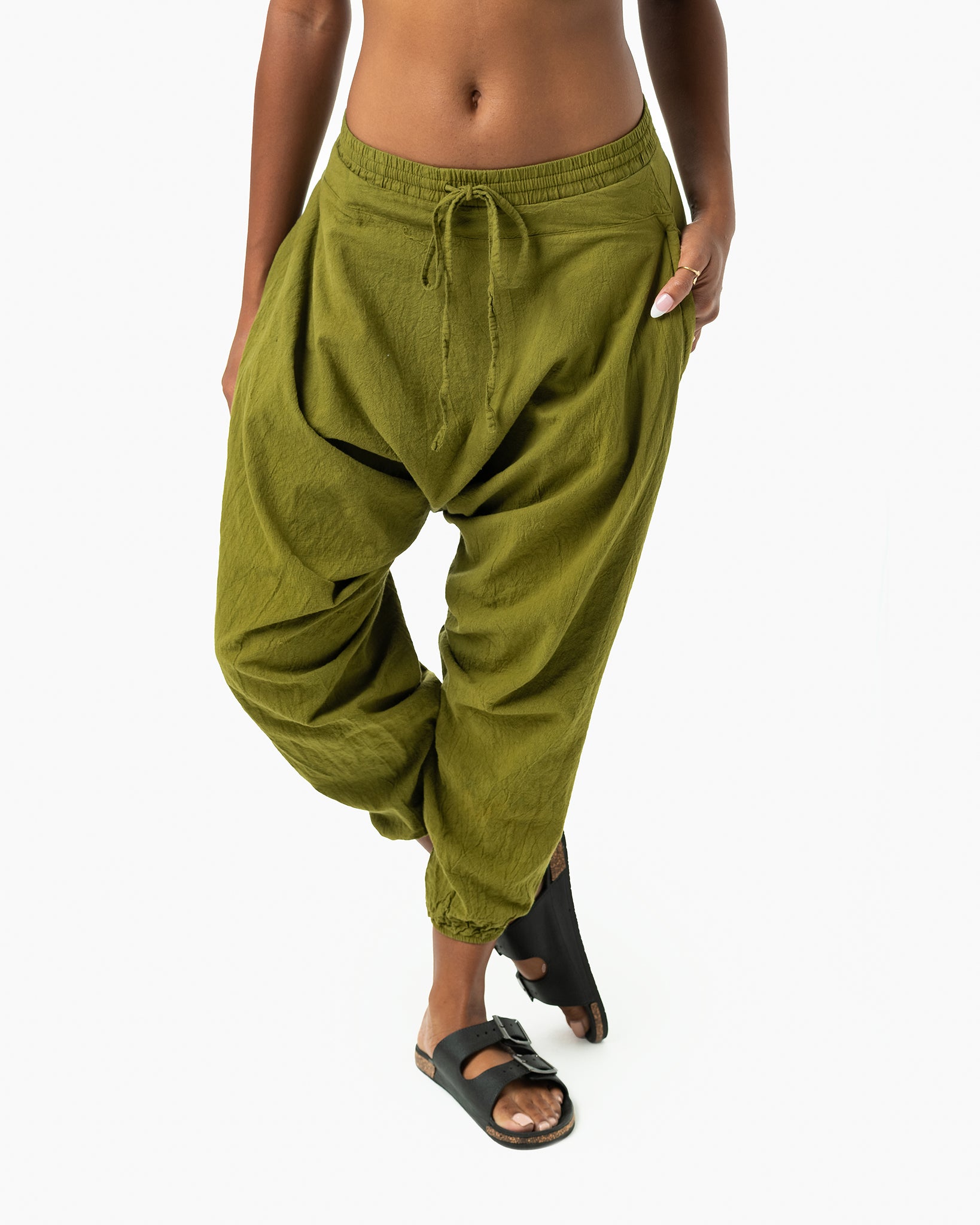 harem yoga pants#color_green