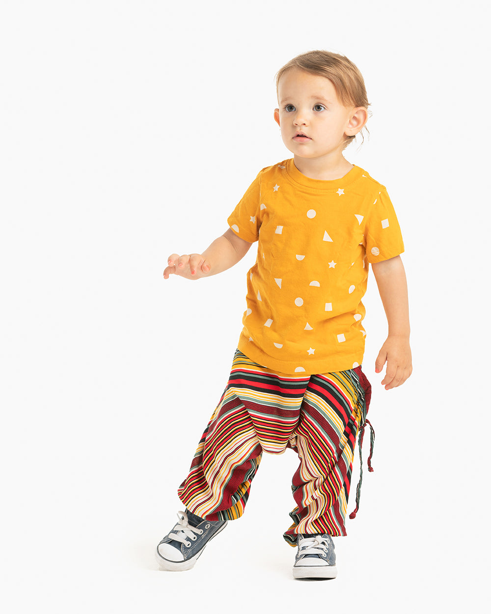kids harem pants#color_red stripes