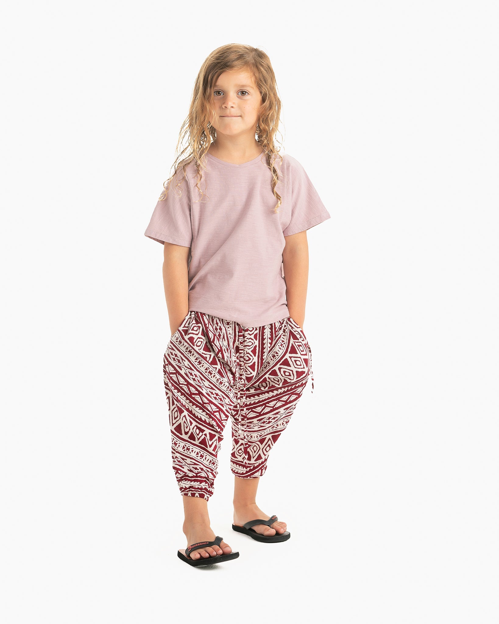toddler pants #color_red triangle tribal