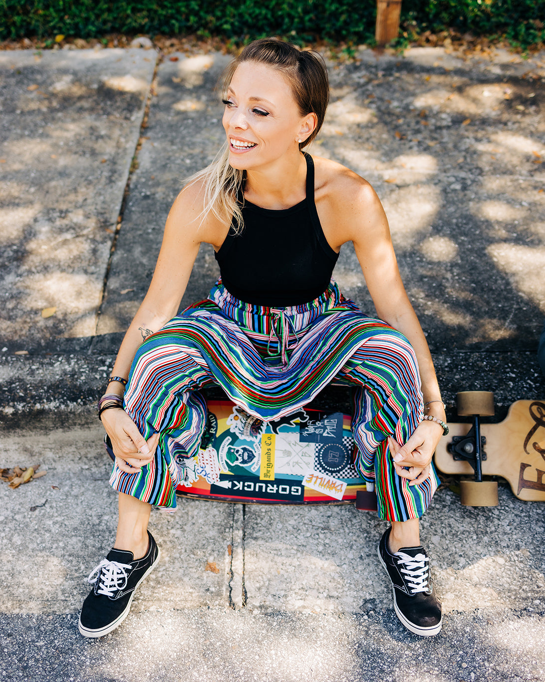 skate pants#color_blue stripes