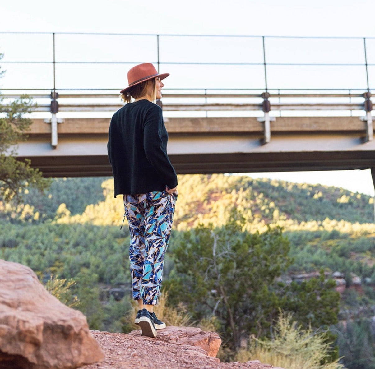 Campfire Fire Spinning in Green Striped Savannah Pants l Buddha Pants