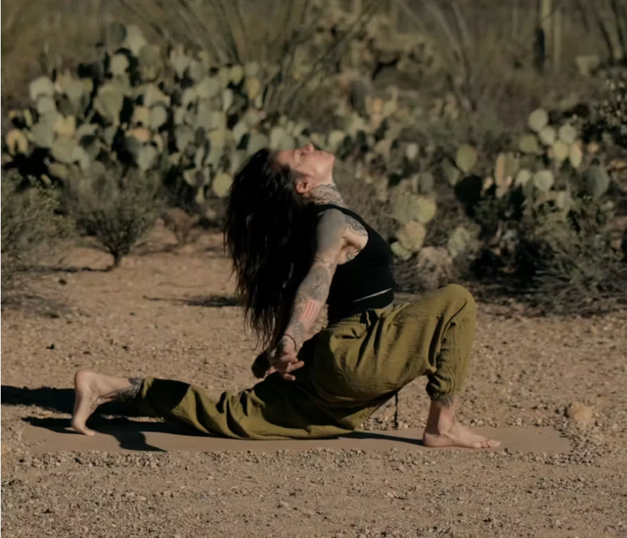Inverted Yoga Strength on Desert Ground