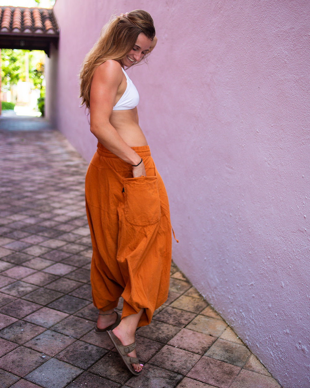 buddha pants#color_orange