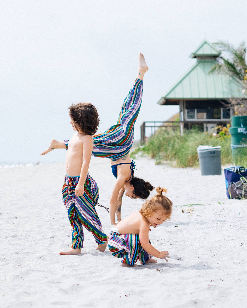 matching mommy and me pants#color_blue stripes