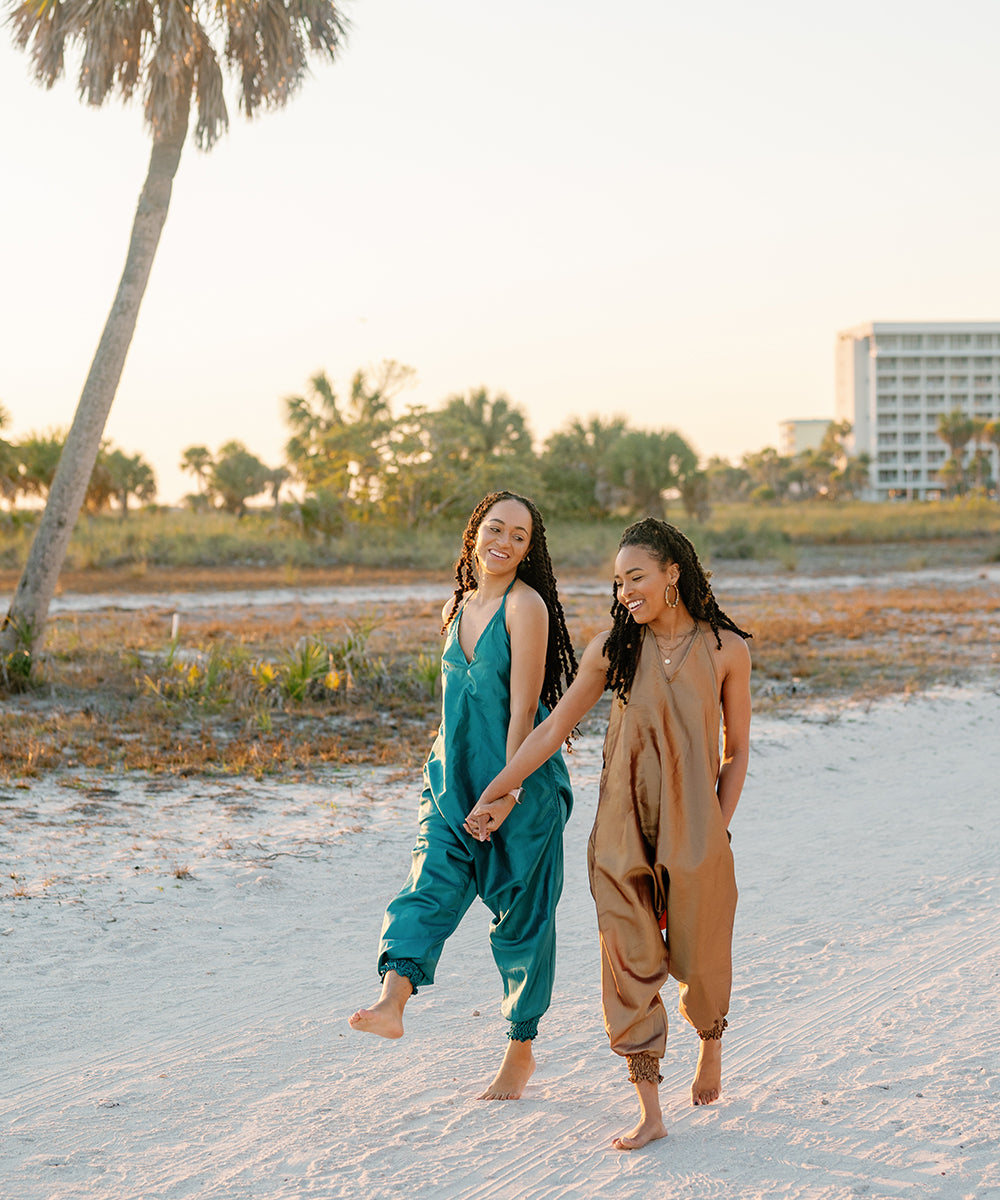 100% Rayon Metallic Savannah Jumpsuit