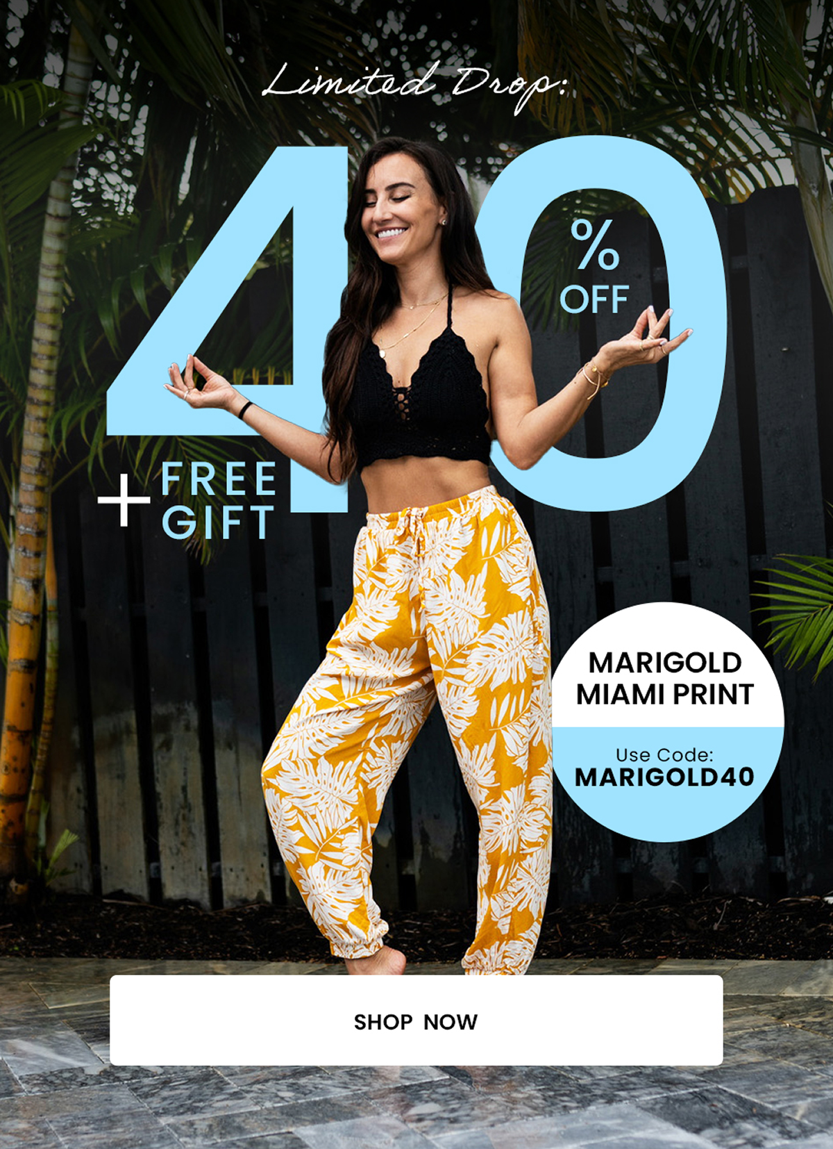 Miami Print Jogger Harem Pant