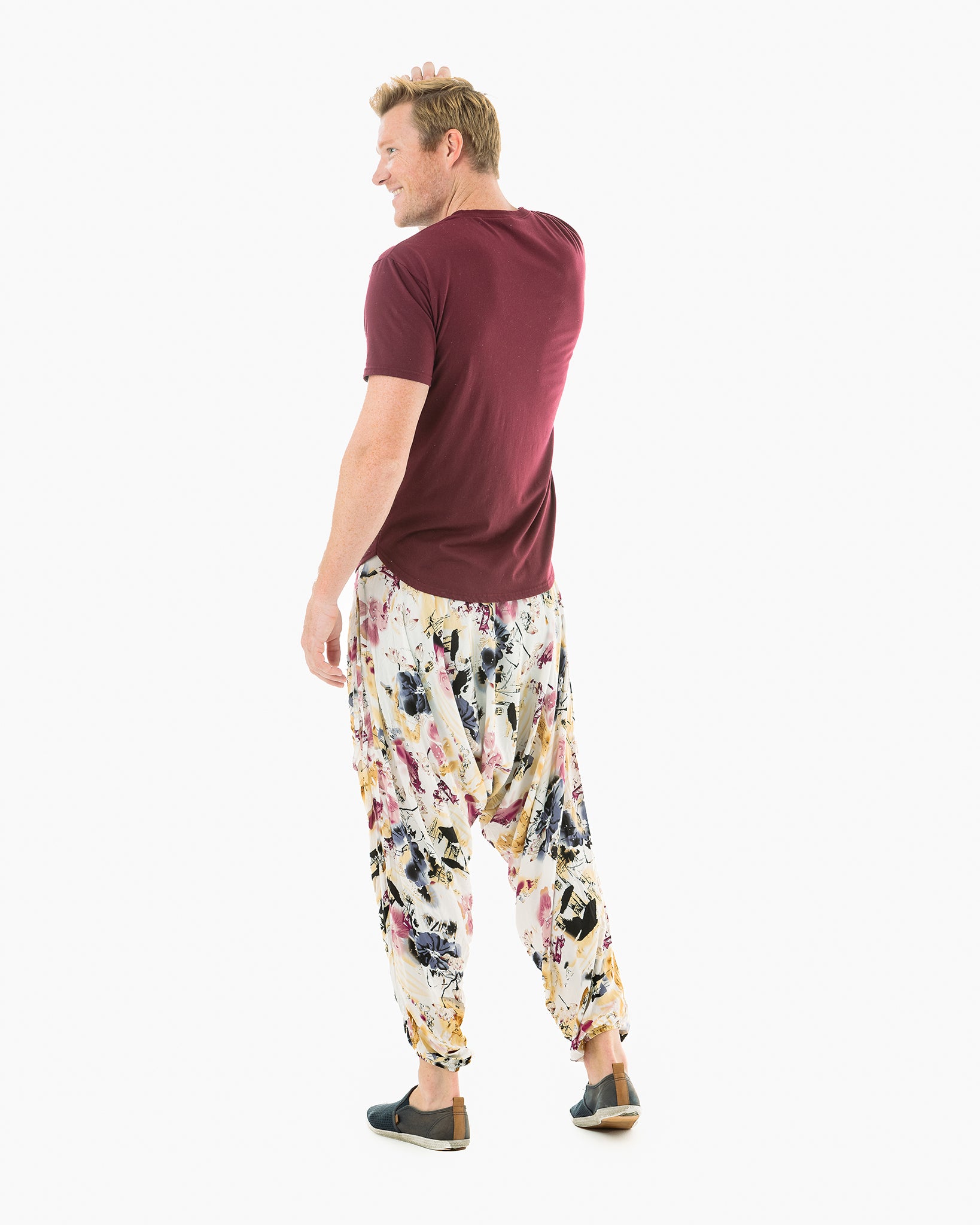 mens buddha pants#color_sakura