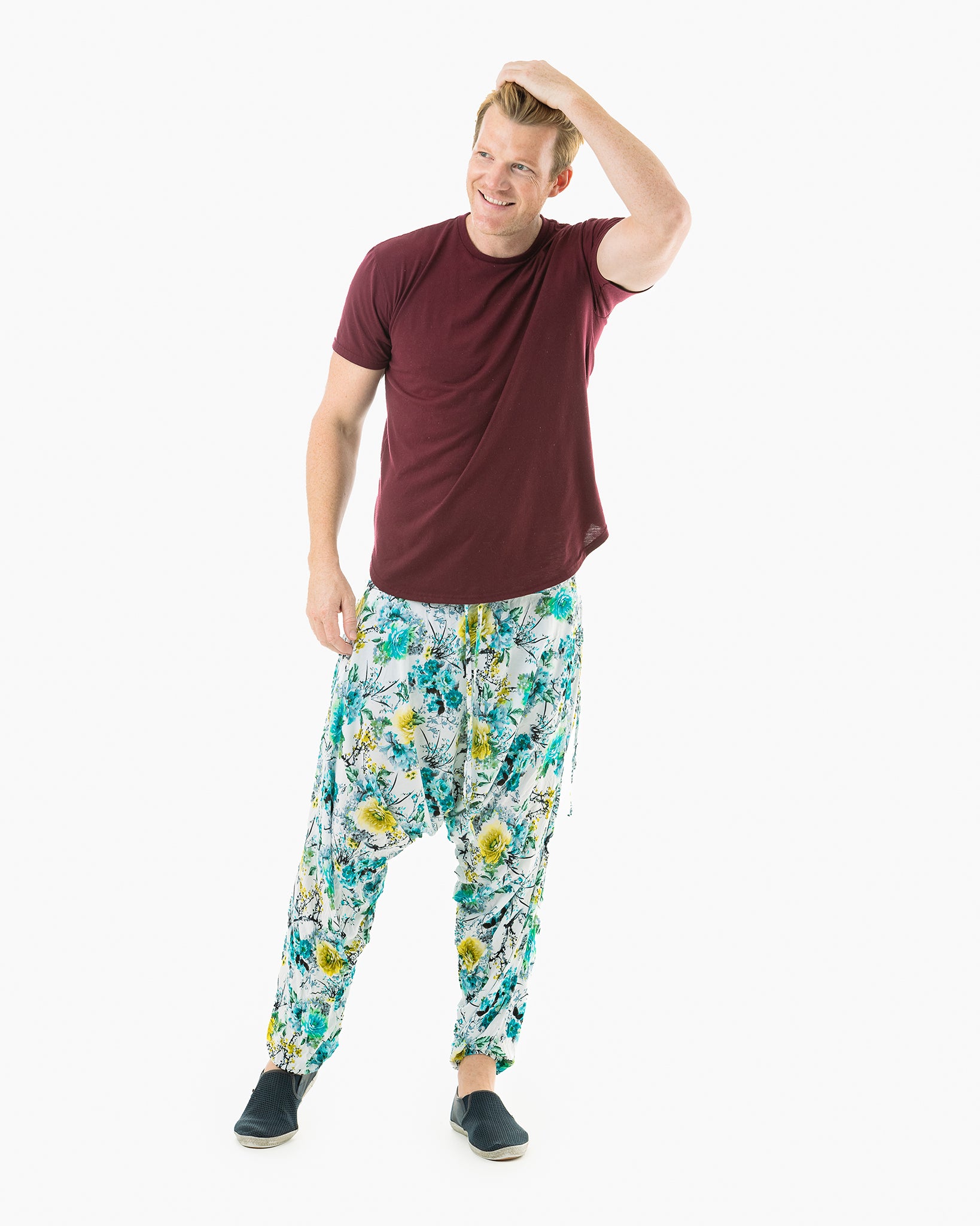 mens buddha pants#color_rose