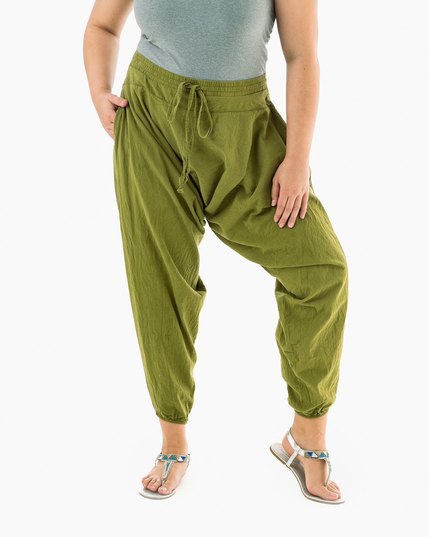 Bamboo yoga pants with folding waist – MY MUJO