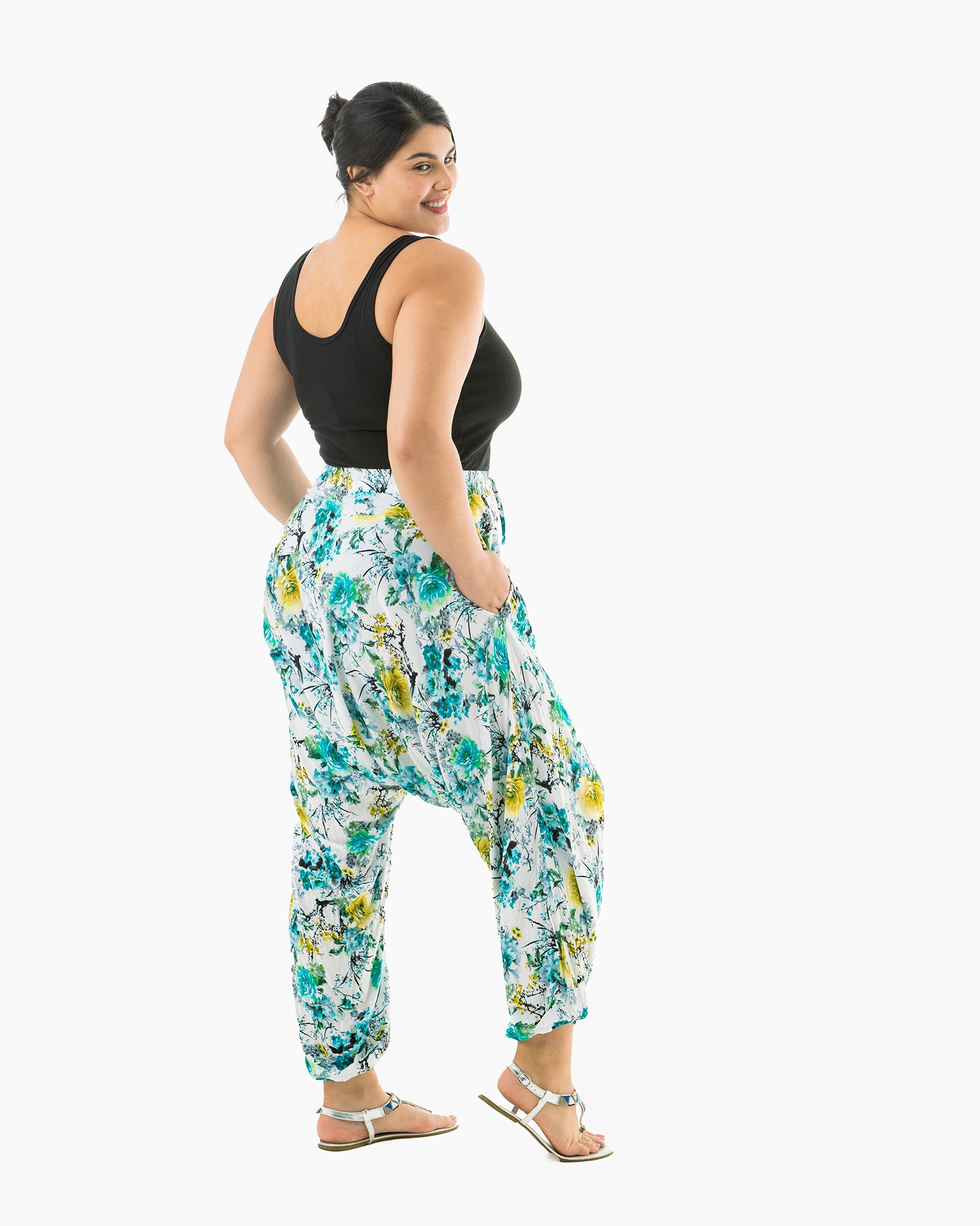 Yoga harem pants - Powerful Buddhist mantra printed