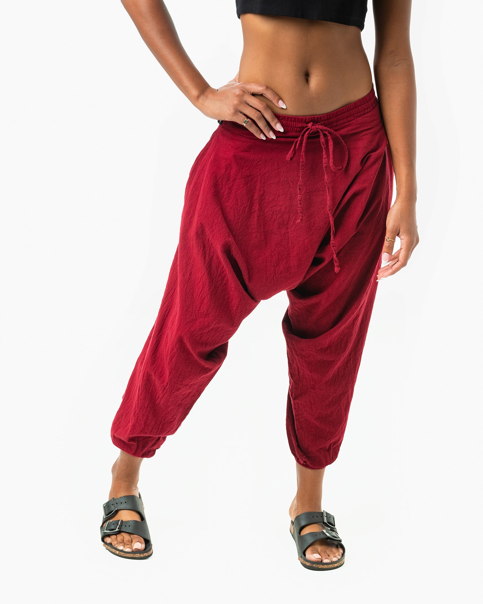 crotch yoga pants#color_red