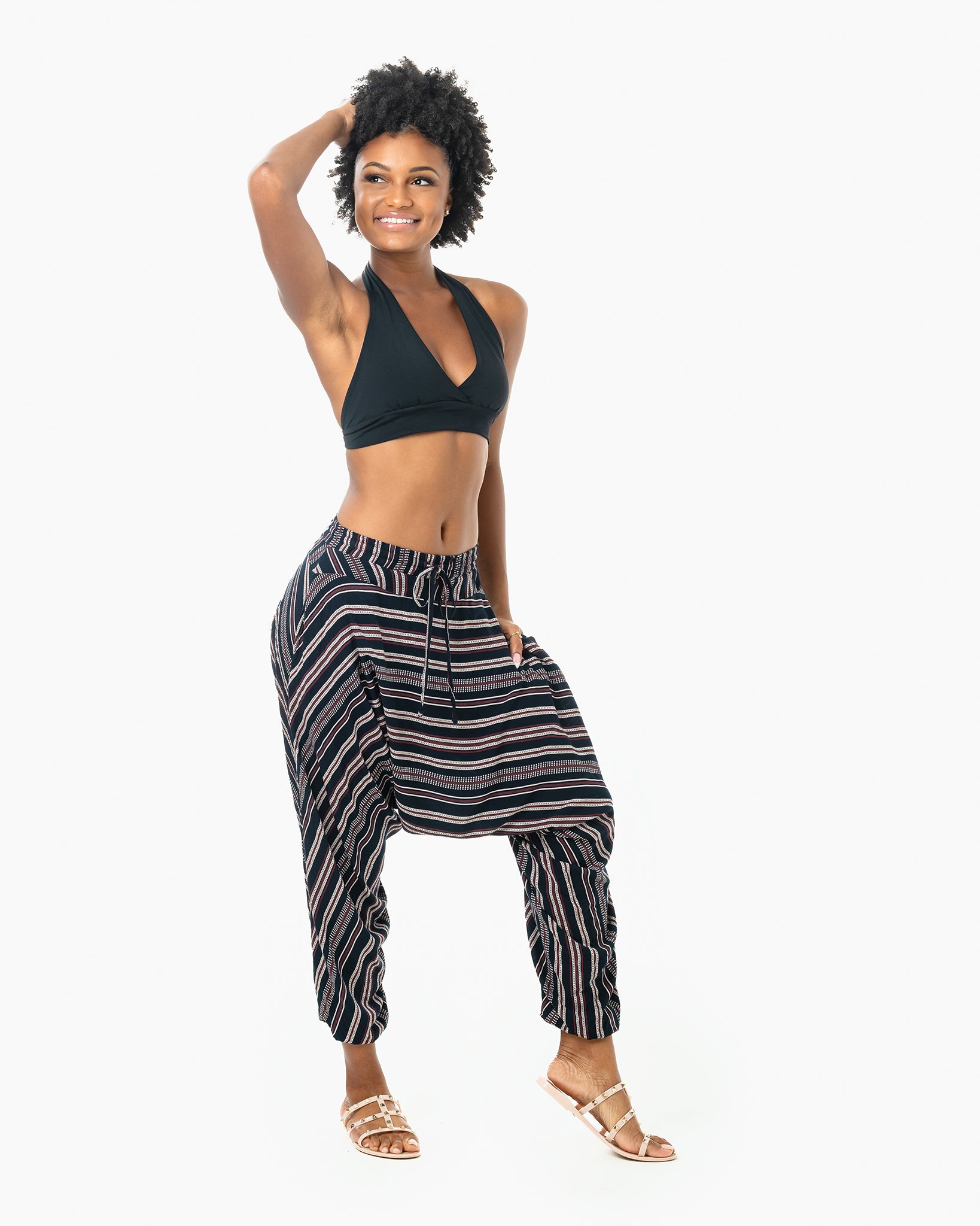 The BEST Harem Pants! Chainlink Striped AKA Fisherman Pants