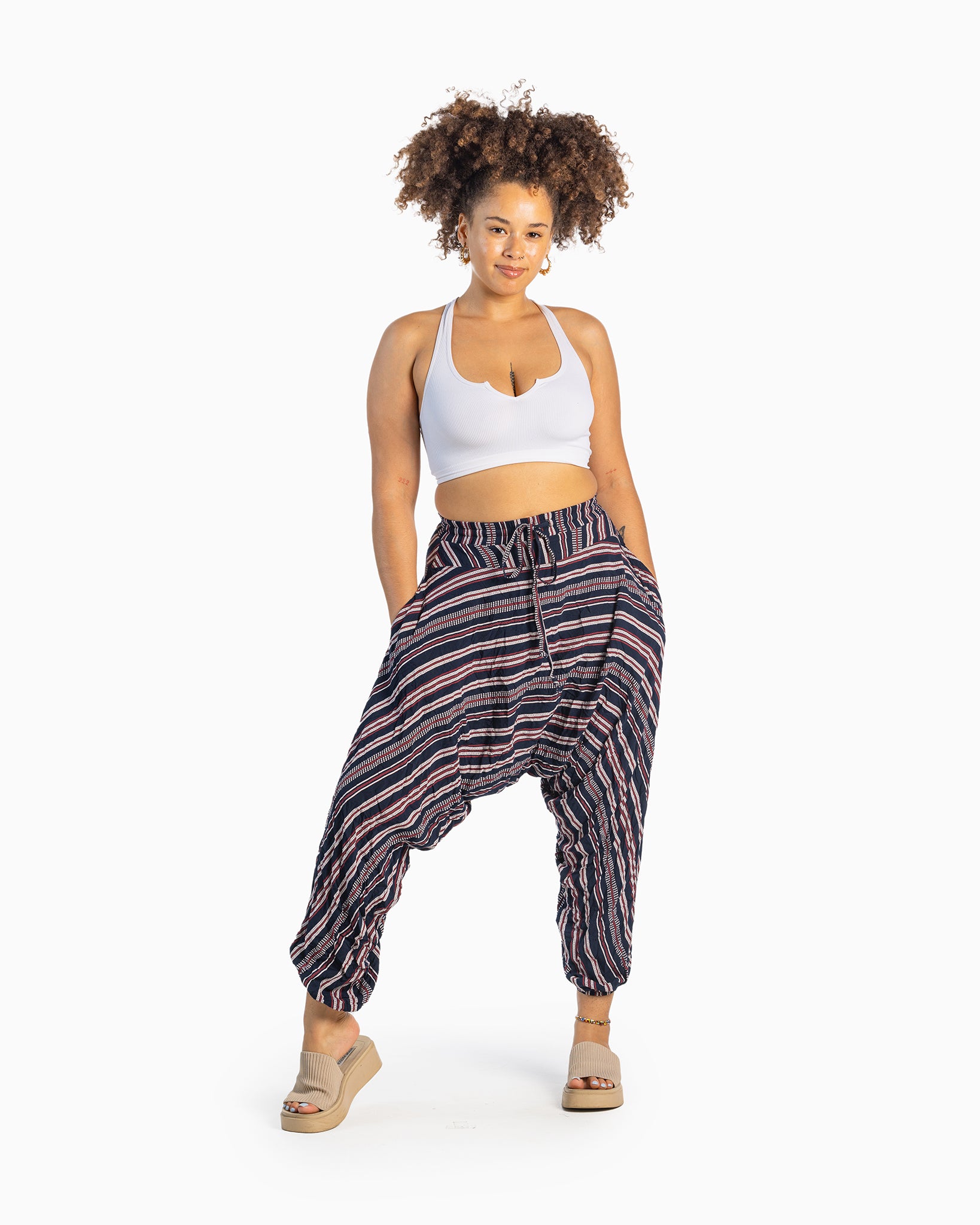 Plus Size Solid Gray Harem Pants   – Hippie Pants