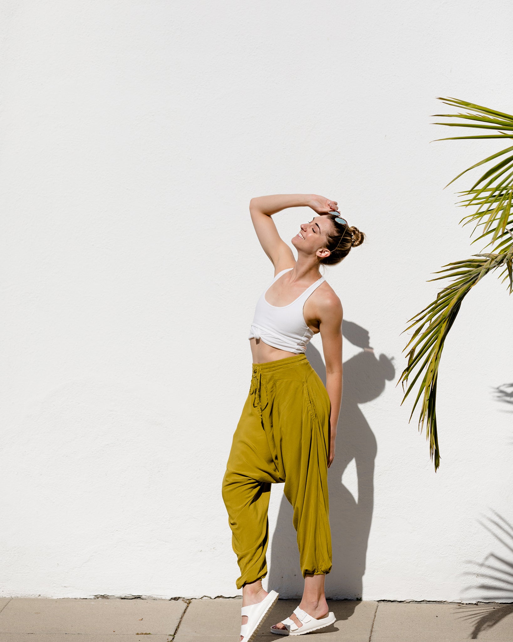 thai harem pants#color_olive